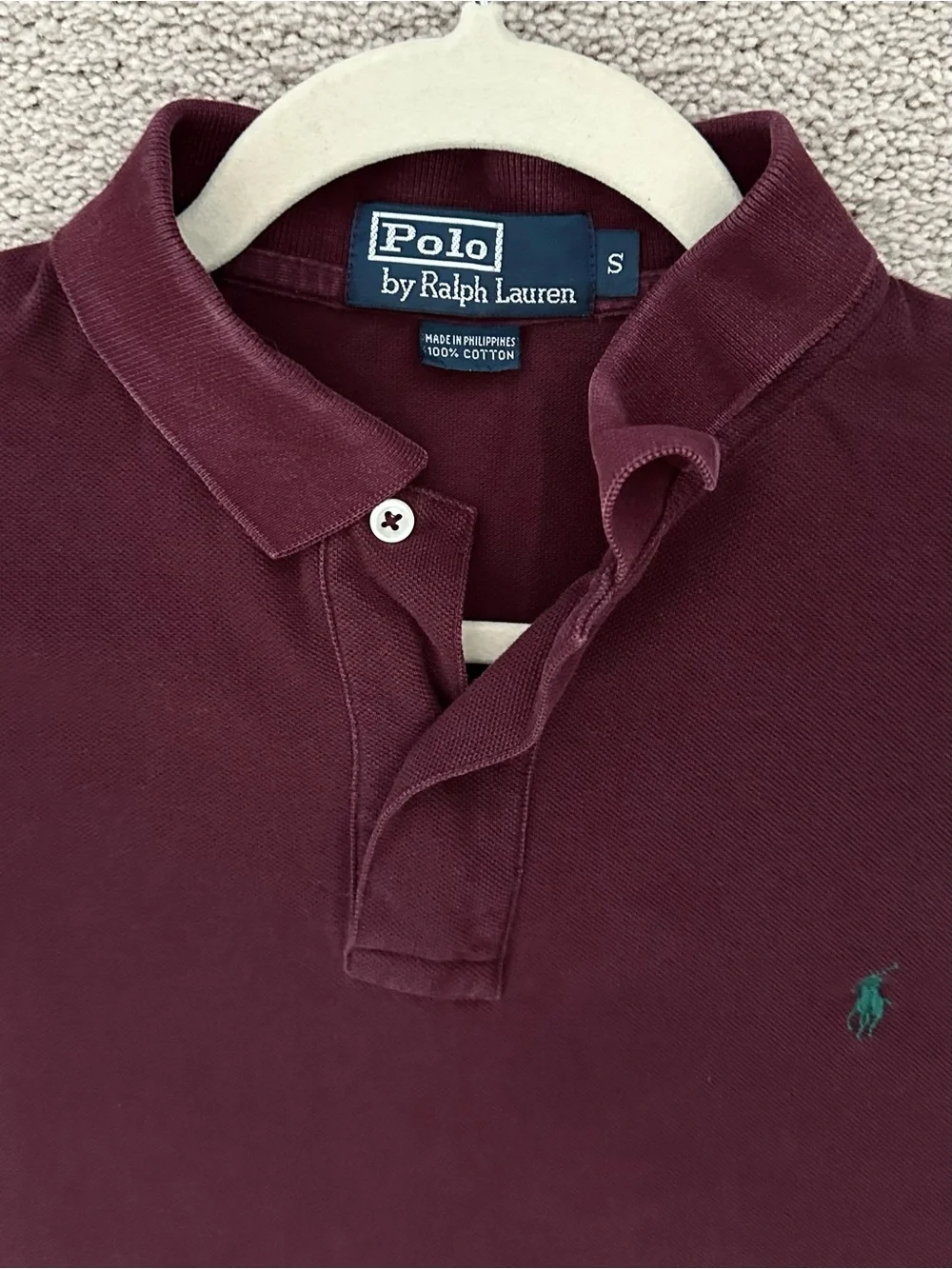 Polo Ralph Lauren Fall Burgundy / Maroon / Oxblood Long Sleeve Polo Shirt